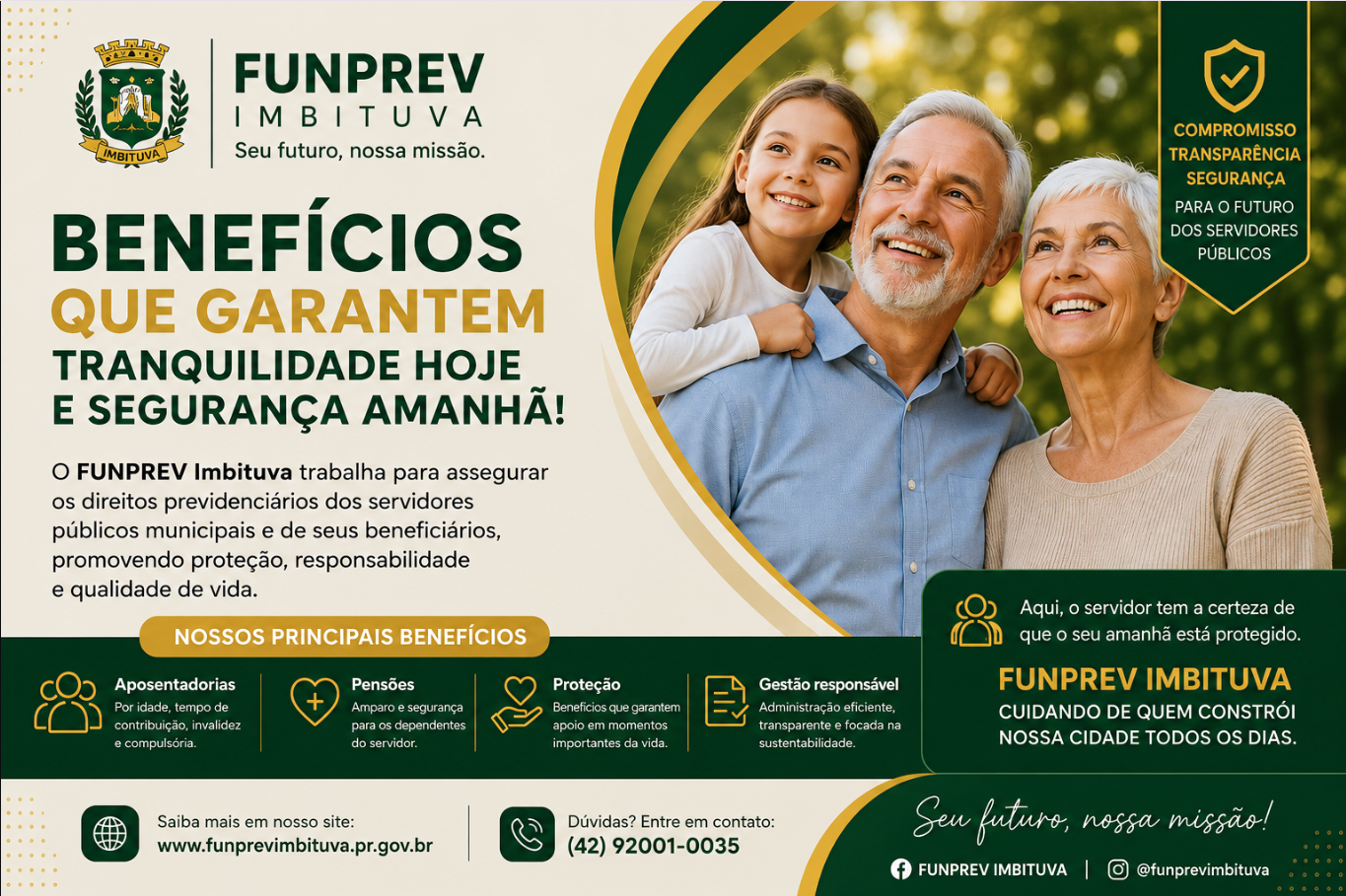 Benefícios que garantem tranquilidade hoje e segurança amanhã